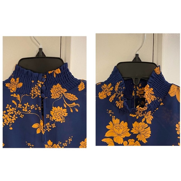 NWT NANETTE Nanette Lepore Smocked 4 Floral-Print Dress - Picture 8 of 16